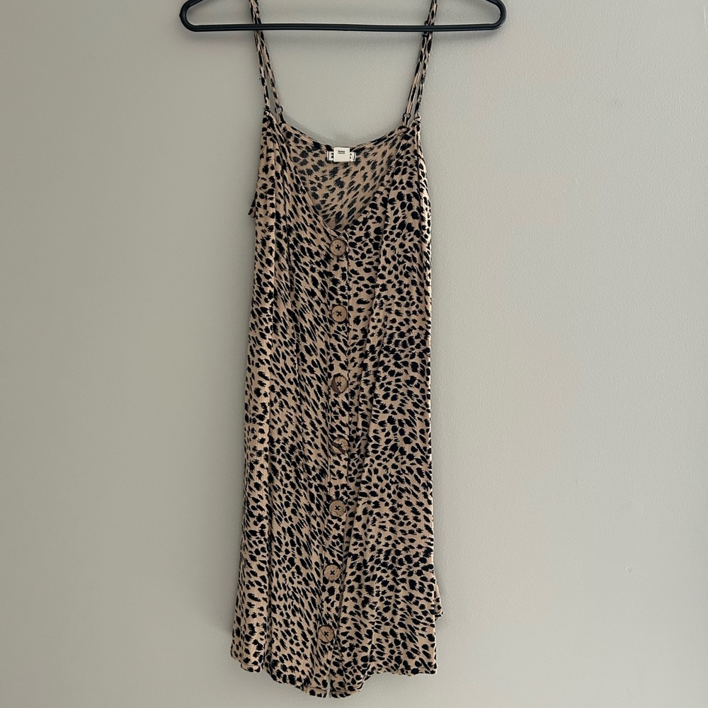 Leopard Print Button-Down Billabong Dress